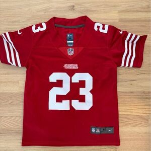 Nike Kids Red and White Sports Jersey